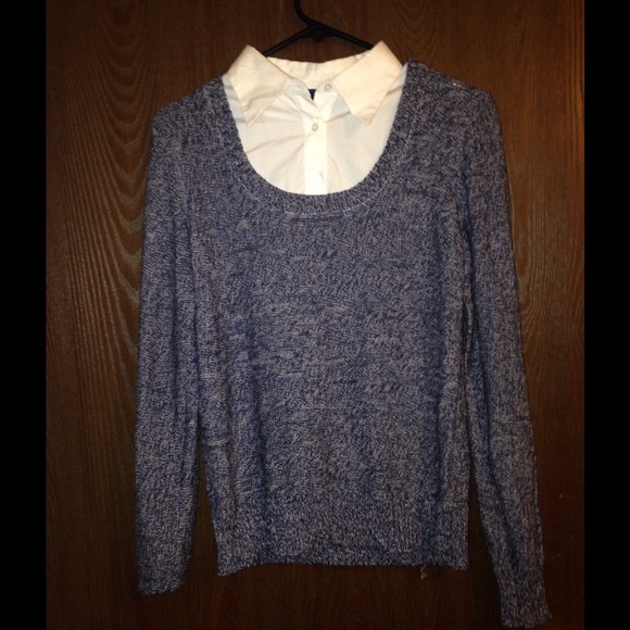 Blue Collared Sweater