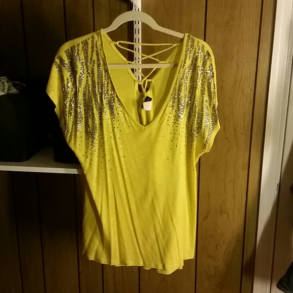 Glitter shoulders top