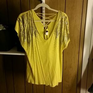 Glitter shoulders top