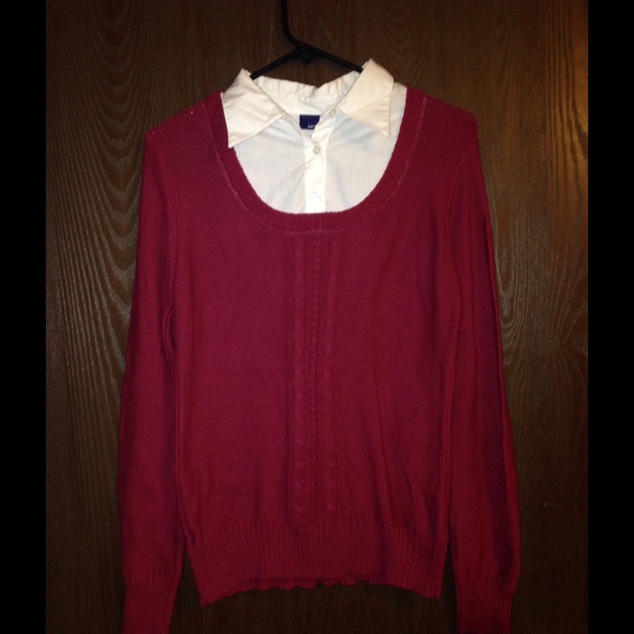 Red Collared Sweater