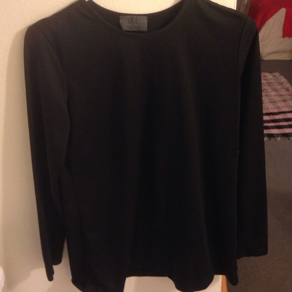 Plain Black Jersey/knit Shirt