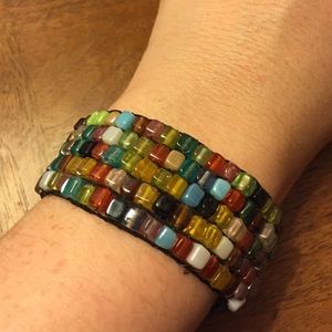Beaded elastic bracelet