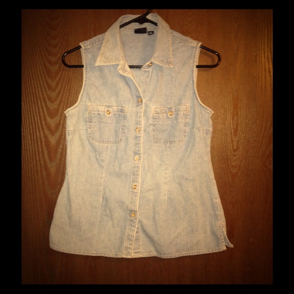 Light Wash Denim Vest