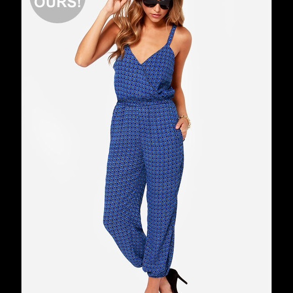 Geometric surplus jumpsuit!