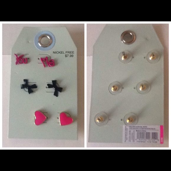 3 sets of earrings from target