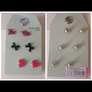 3 sets of earrings from target