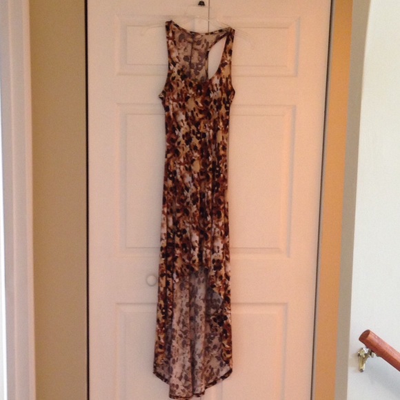Great Leopard color high-low dress.