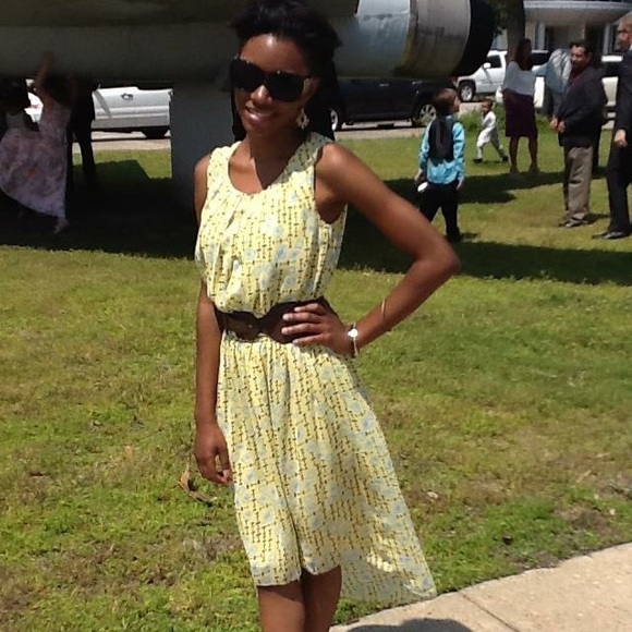 Yellow Hi-Lo Dress - Picture 2 of 3