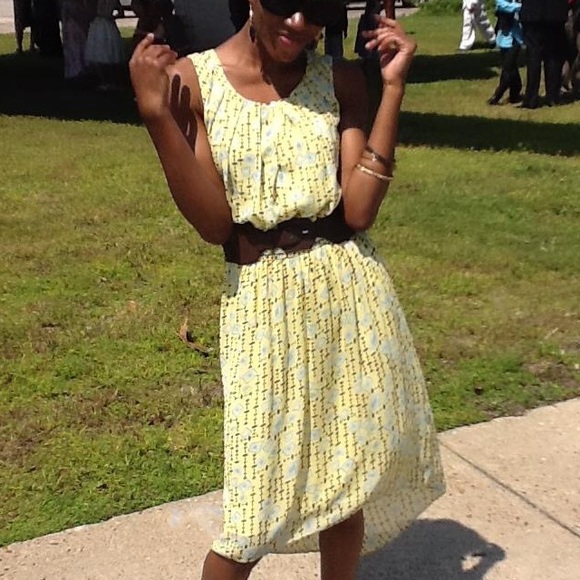 Yellow Hi-Lo Dress - Picture 3 of 3