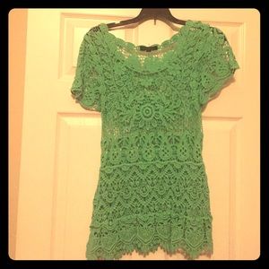 Green Crochet Top