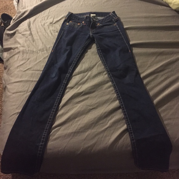True religion bootcut dark blue denim jeans
