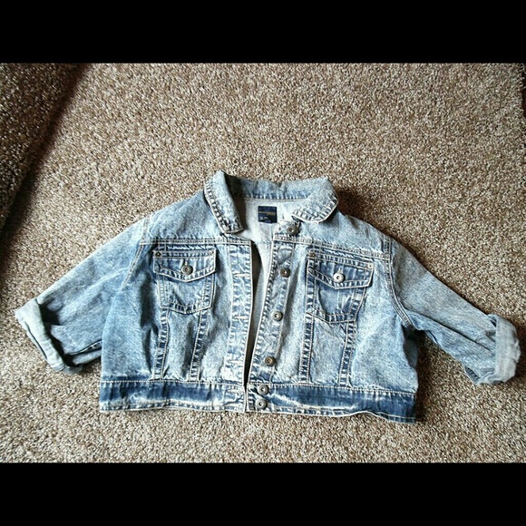 plus size acid wash denim jacket