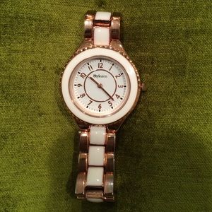 Style&Co Rose gold tone and white watch