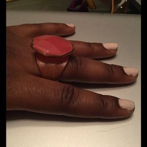 REDUCED 🎊🎊Leather adjustable semi precious ring