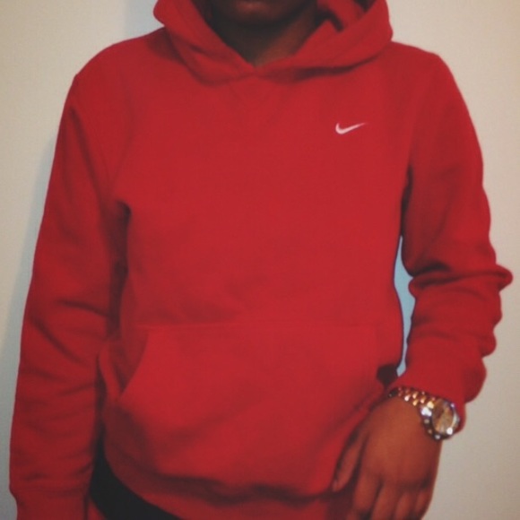 Red nike hoodie