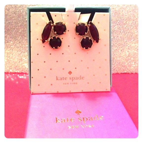 💯%Authentic KATE SPADE♠️14k Gold Cluster Earrings - Picture 1 of 4
