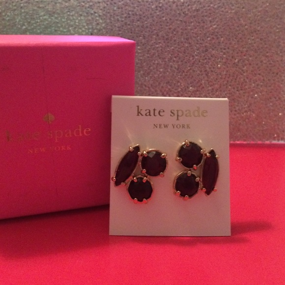 💯%Authentic KATE SPADE♠️14k Gold Cluster Earrings - Picture 2 of 4