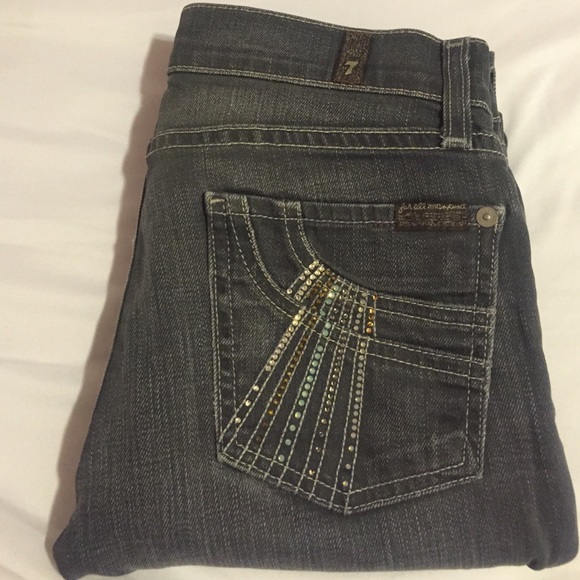 7 for all mankind Roxanne w/ crystal sz 24
