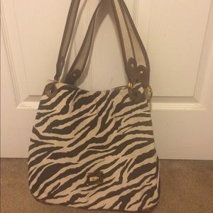 Zebra print handbag