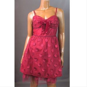 BETSEY JOHNSON Burgundy Cocktail Tutu Dress