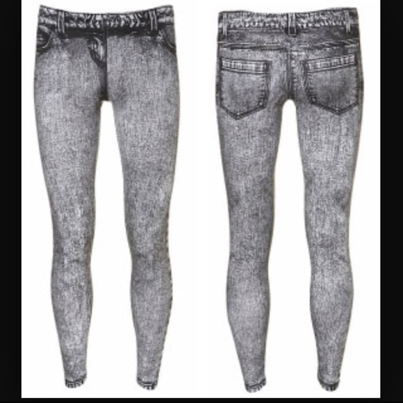 Denim Print Leggings
