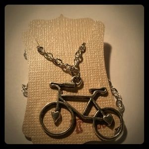 Handmade Silver Bicycle Necklace