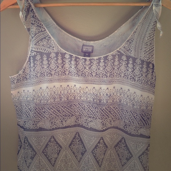 CONVERSE Gray and White Tank Top
