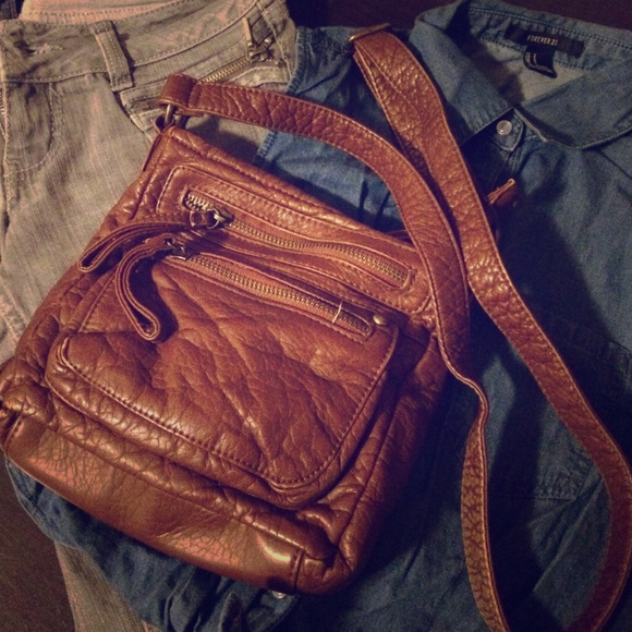 ALDO BROWN CROSS-BODY BAG