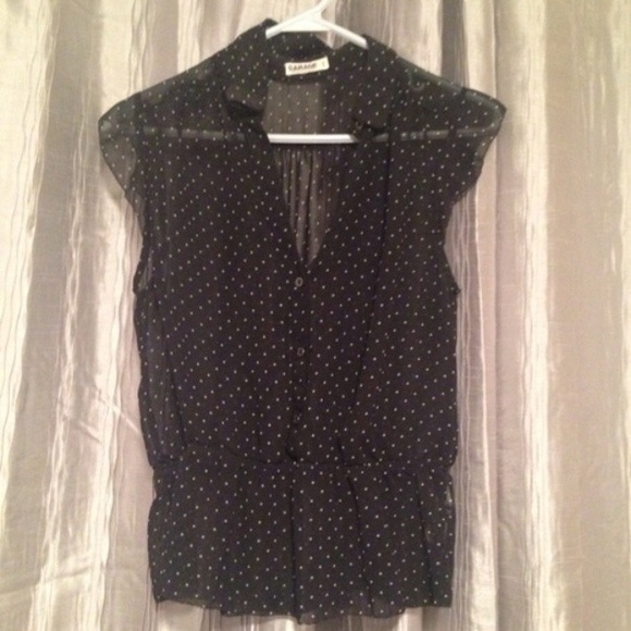 Garage chiffon polka dot blouse - Picture 1 of 3
