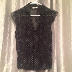 Garage chiffon polka dot blouse