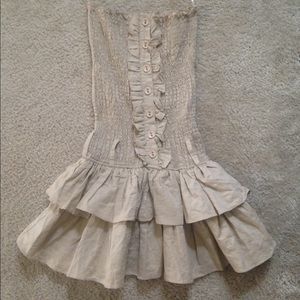 Strapless fit and flair dress