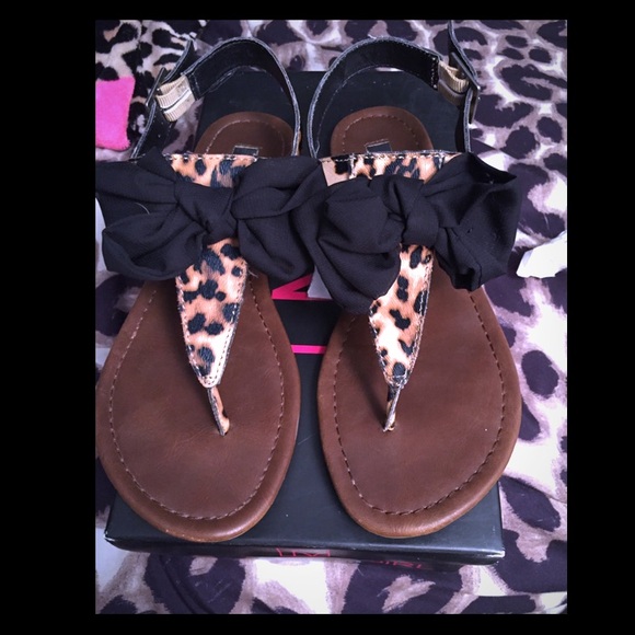 Material Girl Shoes - Leopard print sandals