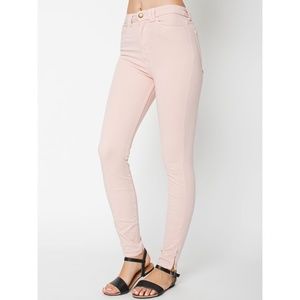 American Apparel summer peach high waist jeans