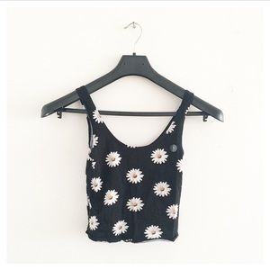 Daisy floral crop tank.
