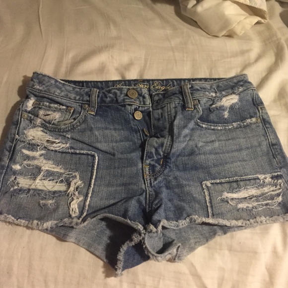 American Eagle High Waisted Patchwork Shorts