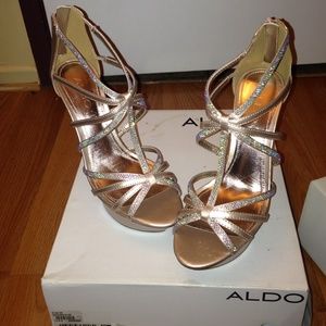 Rose colored Aldo Strappy sandals