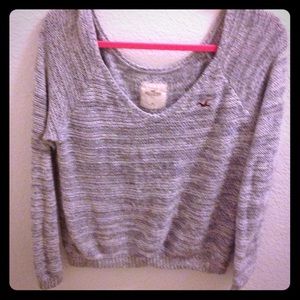 Low cut sweater shirt