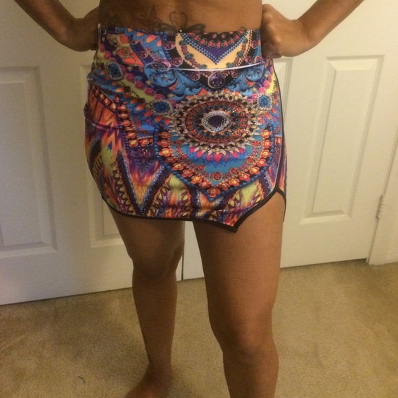 Multicolored gem skirt