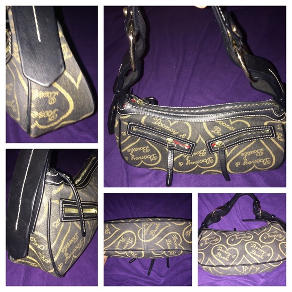 Dooney & Bourke Brown Hearts Handbag - Picture 1 of 4