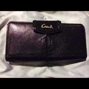 Ashley Leather Coach Wallet Envelope Style