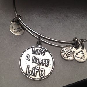 Alex & Ani Live a Happy Life silver with box