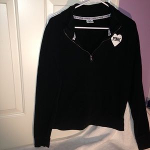Victoria Secret PINK Black Quarter Zip
