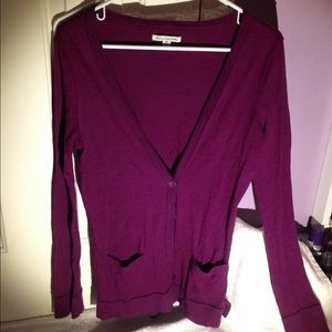 Plum lightweight American Eagle cardigan