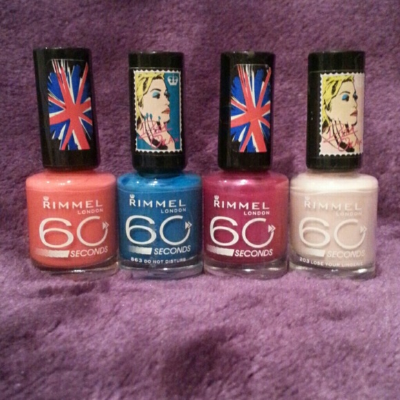 Set of 4 Rimmel London Quick Dry Nail Polishes