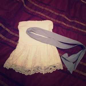 Lace Abercrombie tube top