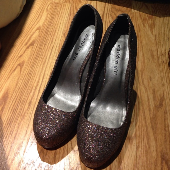 Very sparkly and high heels