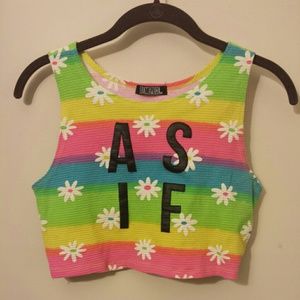 Dimepiece LA "AS IF" Daisy Crop Top