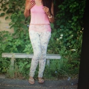 Zara floral jeggings NWOT