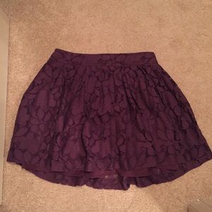 Purple flower laced skirt