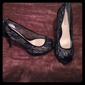 Guess heels black lace